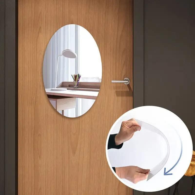 Combo of Oval Shape & Square Shape Mirror  Buy1 Get 1  Free