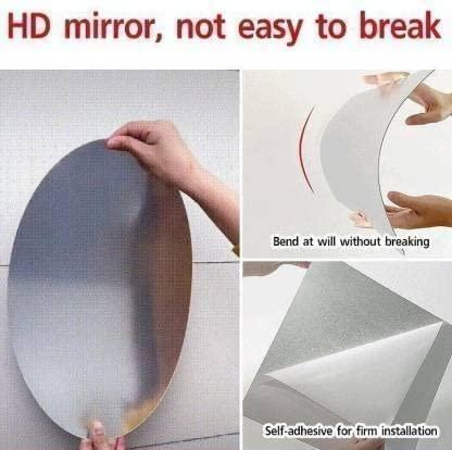 Combo of Oval Shape & Square Shape Mirror  Buy1 Get 1  Free