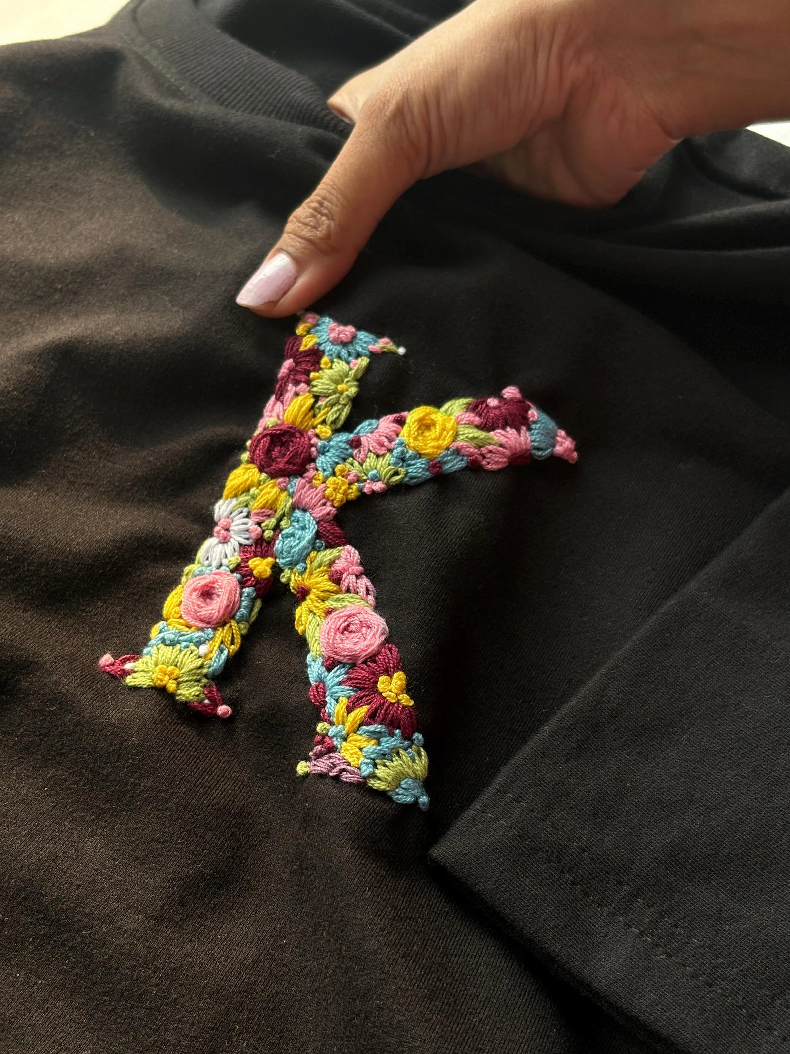 Customised Hand Embroidery T-Shirt(UNISEX)